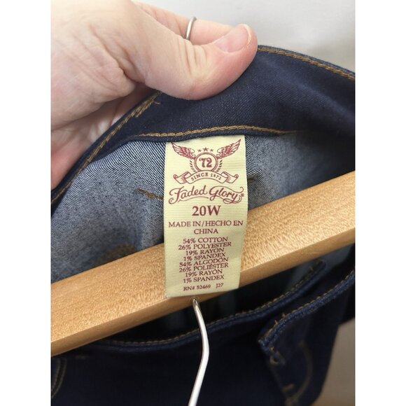 Faded Glory Women's Stretch Boot Cut Jeans Dark Wash Plus Size 20W NWT - Picture 7 of 8